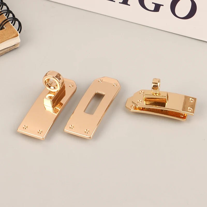 1Set Fashion Bag Lock Set Metal Buckles Clasp For Bag Strap Women Handbag Purse Twist Locks DIY Hardware Accessories - Zevra