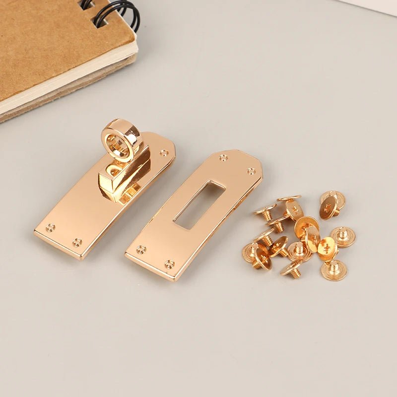 1Set Fashion Bag Lock Set Metal Buckles Clasp For Bag Strap Women Handbag Purse Twist Locks DIY Hardware Accessories - Zevra