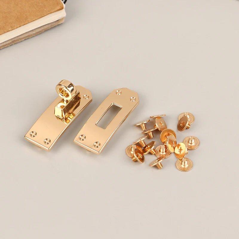 1Set Fashion Bag Lock Set Metal Buckles Clasp For Bag Strap Women Handbag Purse Twist Locks DIY Hardware Accessories - Zevra