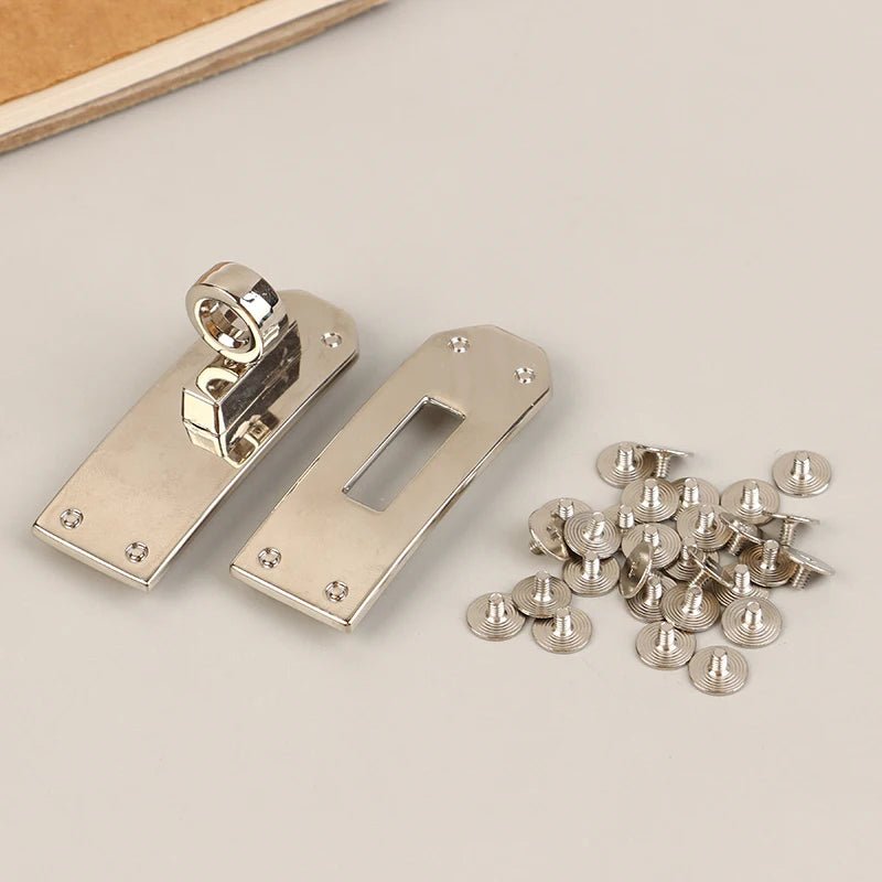 1Set Fashion Bag Lock Set Metal Buckles Clasp For Bag Strap Women Handbag Purse Twist Locks DIY Hardware Accessories - Zevra