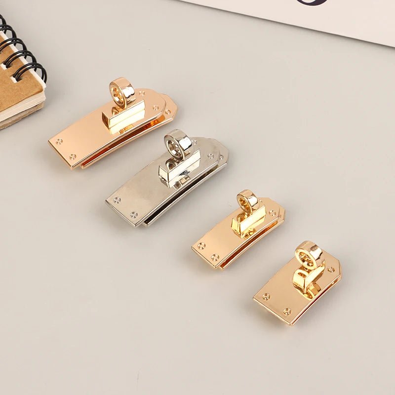 1Set Fashion Bag Lock Set Metal Buckles Clasp For Bag Strap Women Handbag Purse Twist Locks DIY Hardware Accessories - Zevra