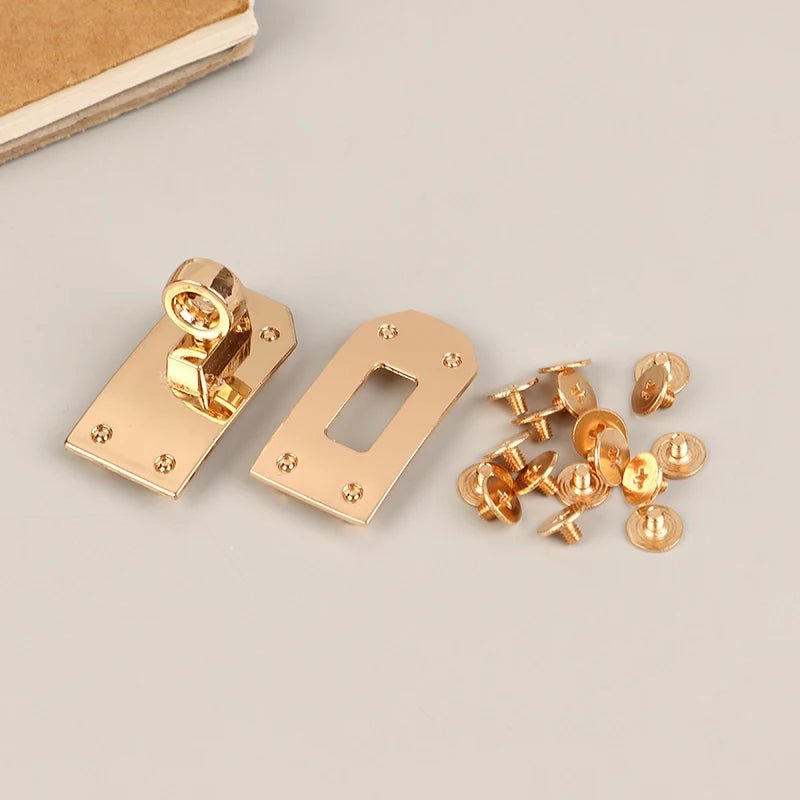 1Set Fashion Bag Lock Set Metal Buckles Clasp For Bag Strap Women Handbag Purse Twist Locks DIY Hardware Accessories - Zevra