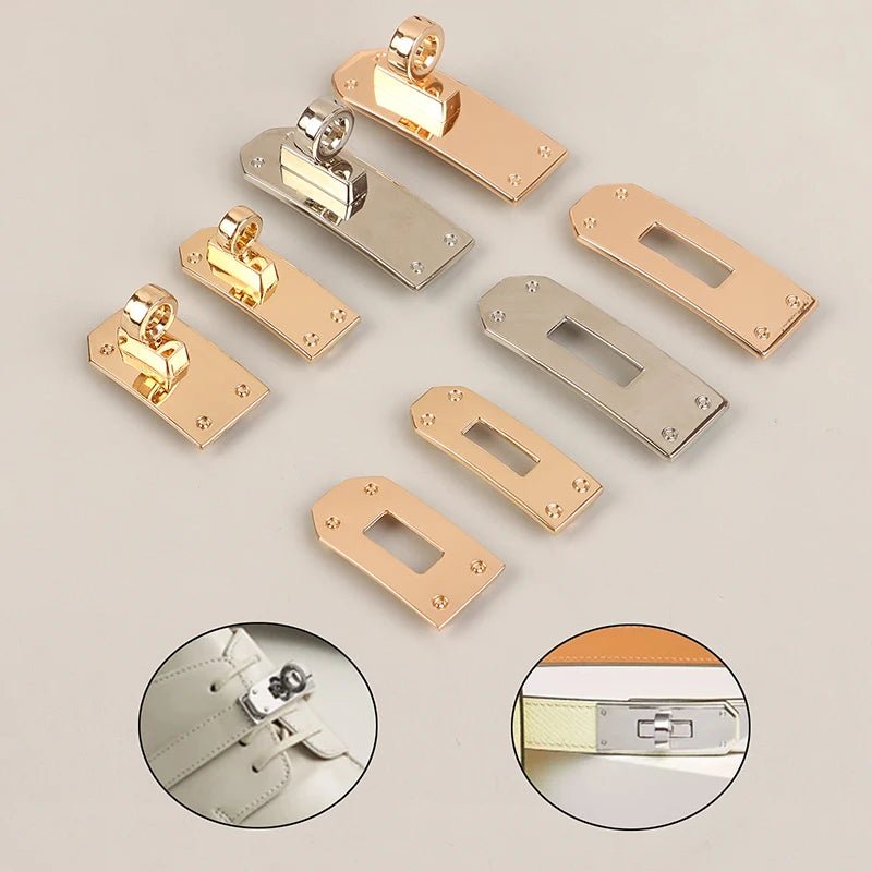 1Set Fashion Bag Lock Set Metal Buckles Clasp For Bag Strap Women Handbag Purse Twist Locks DIY Hardware Accessories - Zevra