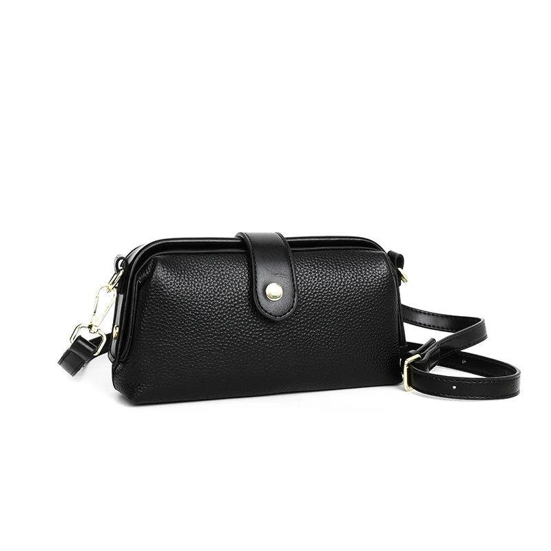 2023 Luxury Solid Color Cow Leather Handbag - High Quality Women Crossbody Shoulder Bags - Zevra