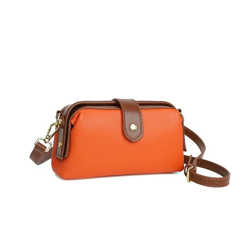 2023 Luxury Solid Color Cow Leather Handbag - High Quality Women Crossbody Shoulder Bags - Zevra