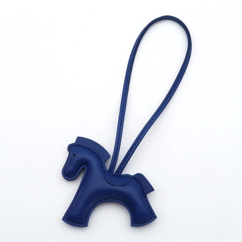 2026 New Fashion Bag Accessories Horse Keychain With Strings Rope All-around PU Leather Tiny Horse Embellishment For Female Gift - Zevra