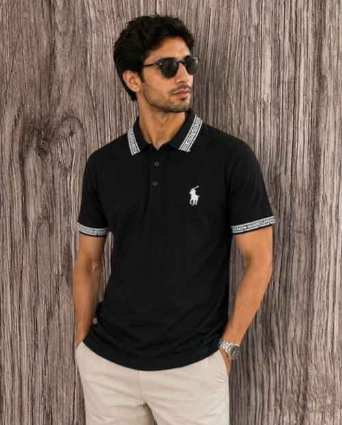 Black T-Shirt for Men - Zevra Trousers