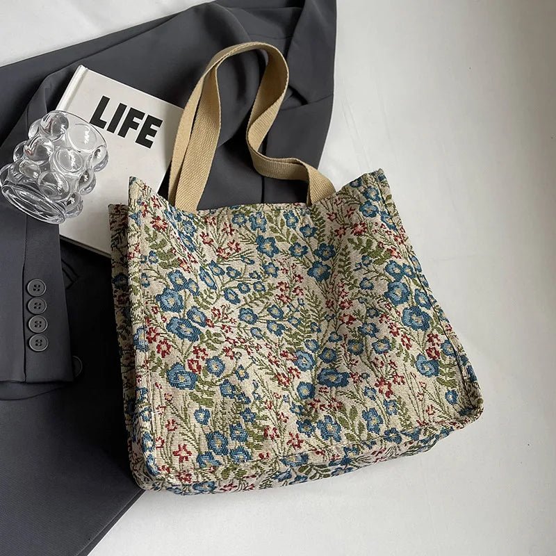 Large Capacity Shoulder Handbag Bags Female 2024 New Ins Canvas Bag Lazy Wind Tote Class Commuter Bag Casual Fashion Bag - Zevra
