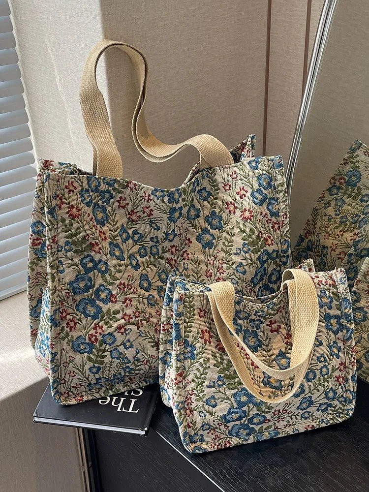 Large Capacity Shoulder Handbag Bags Female 2024 New Ins Canvas Bag Lazy Wind Tote Class Commuter Bag Casual Fashion Bag - Zevra