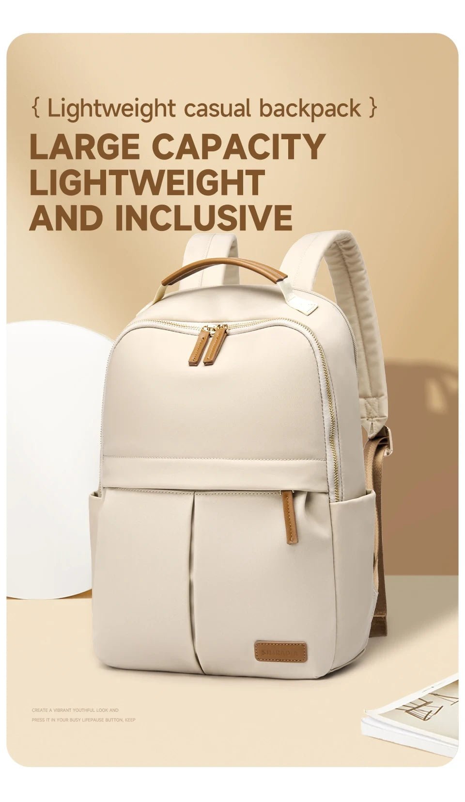 Minimalist Oxford Laptop Backpack - Zevra