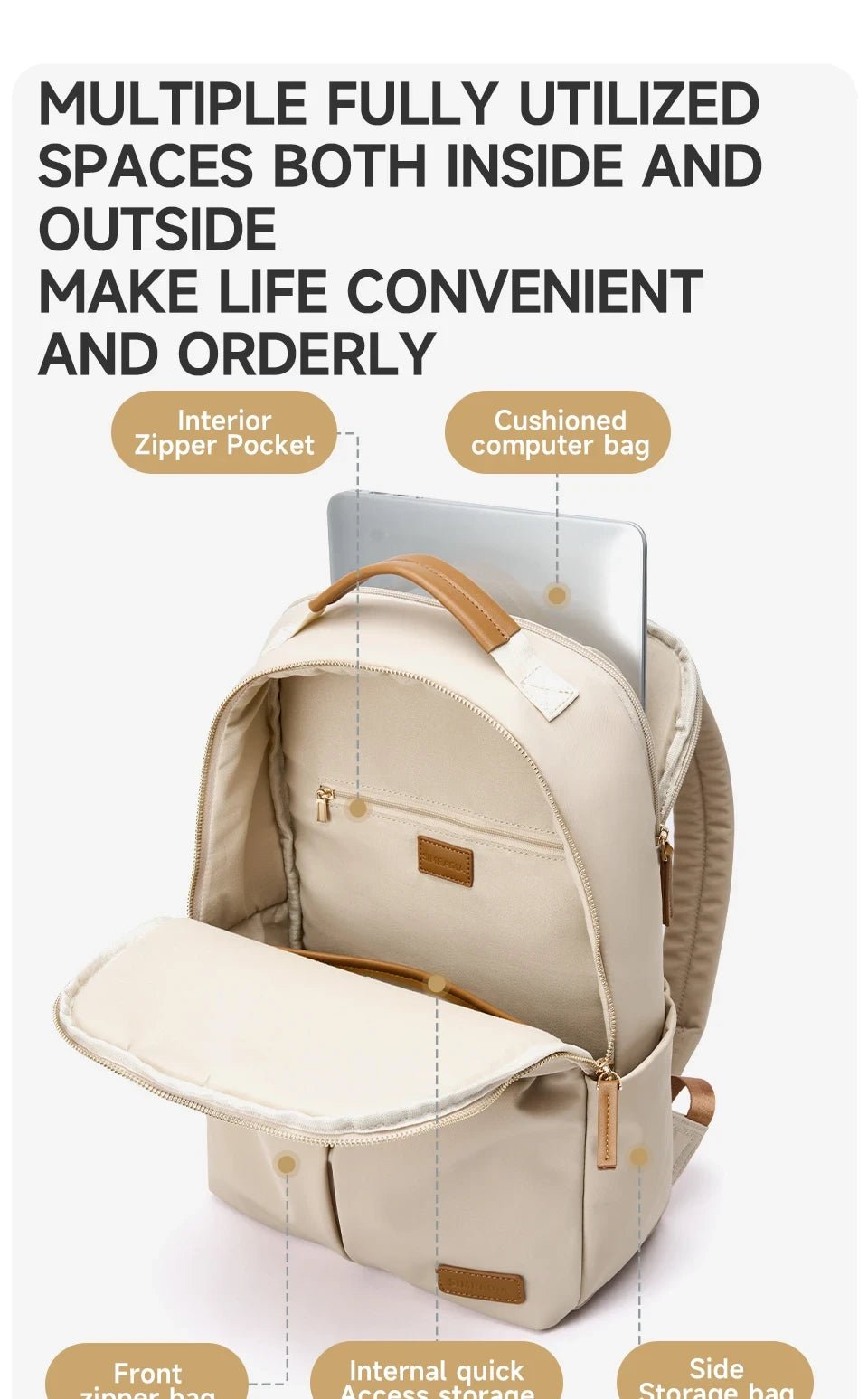 Minimalist Oxford Laptop Backpack - Zevra